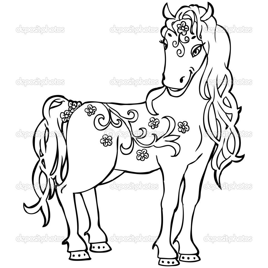 Friesian Horse Coloring Pages at GetColorings.com | Free printable