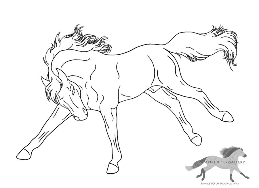 horse bucking lineart coloring friesian drawing deviantart american use getcolorings printable getdrawings colori