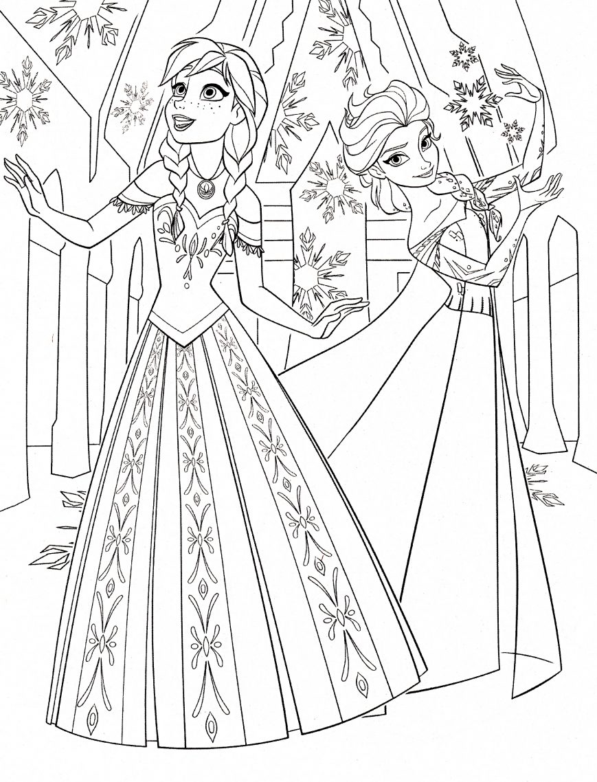 Frozen Coloring Pages All Characters At Getcolorings.com 