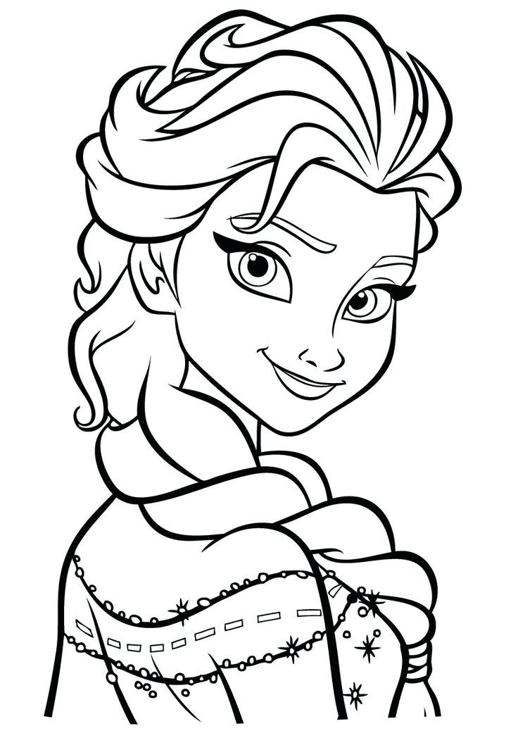 Frozen Coloring Pages Elsa Face at Free