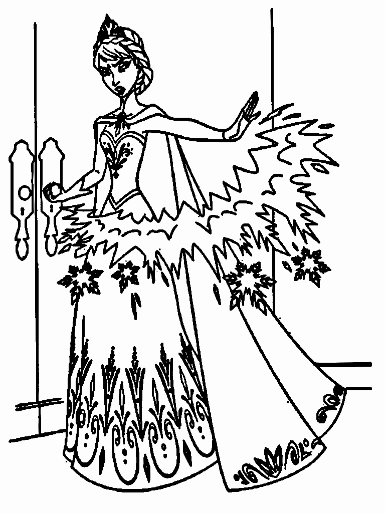 Frozen Coloring Pages Elsa Ice Castle at GetColorings.com | Free
