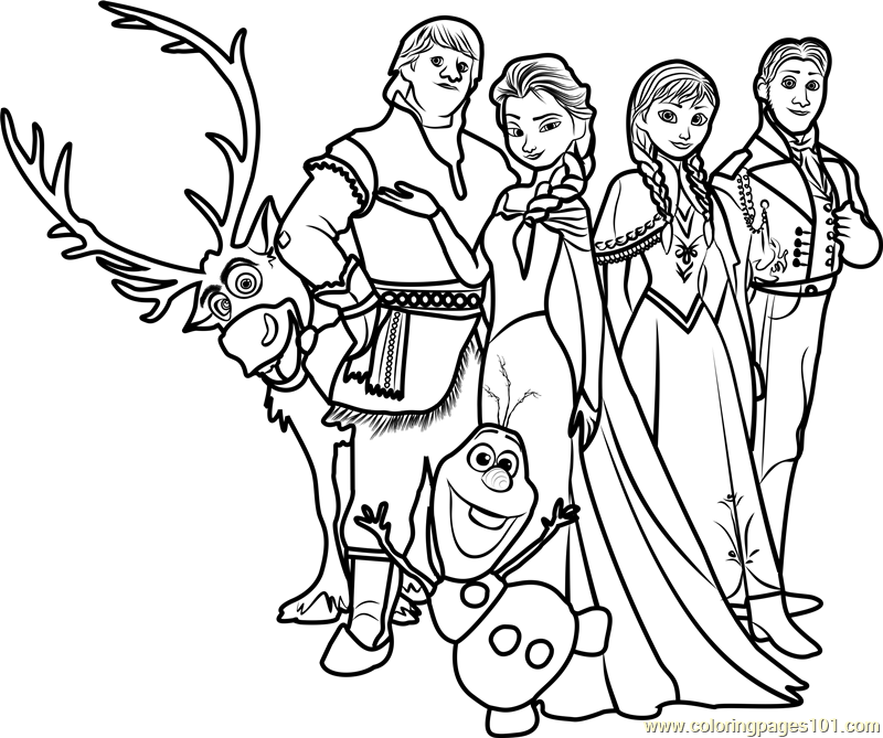 Frozen Coloring Pages Online at GetColorings.com | Free printable