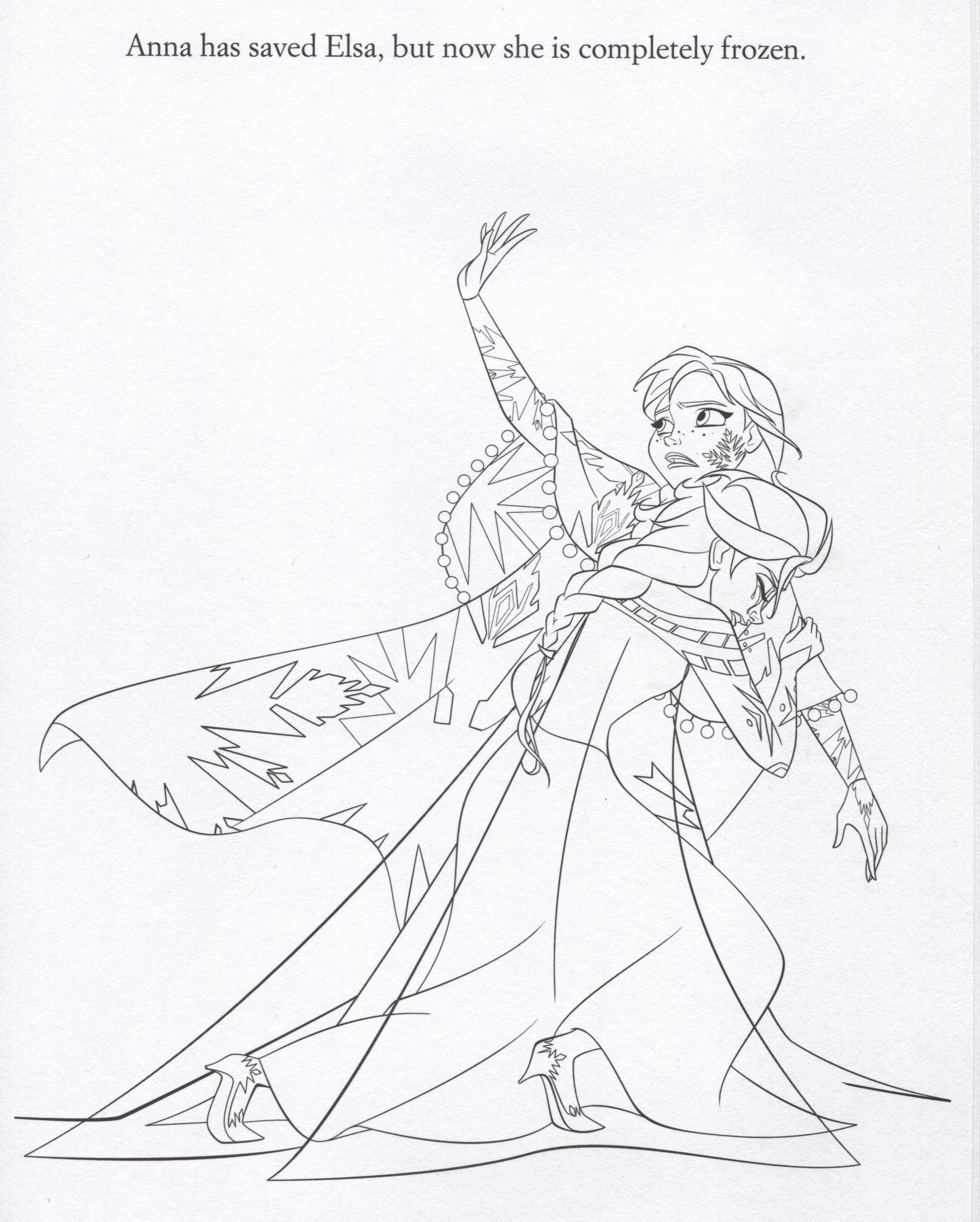 Anna And Elsa From Disney Frozen Hugging Coloring Page Porn Sex Picture