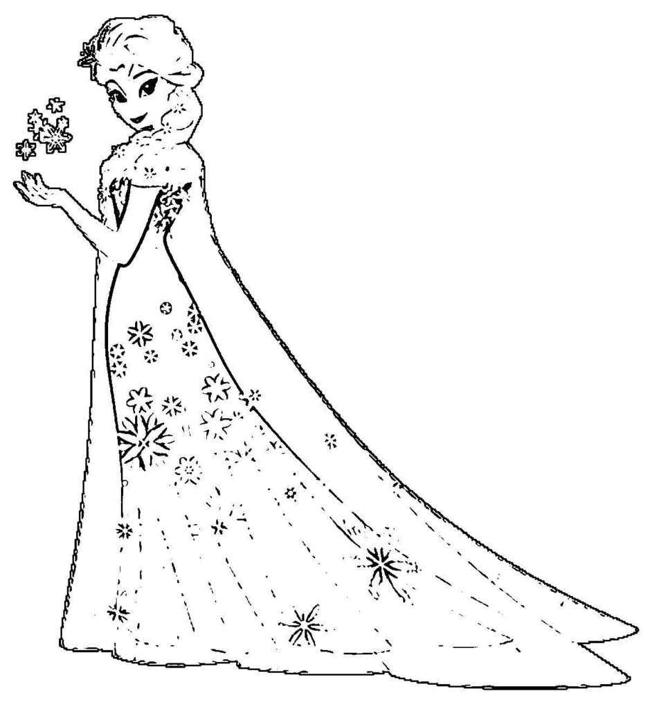 Elsa Christmas Coloring Page : Disney Christmas Coloring Pages - Best