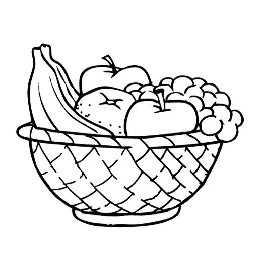 Fruit Bowl Coloring Page at GetColorings.com | Free printable colorings