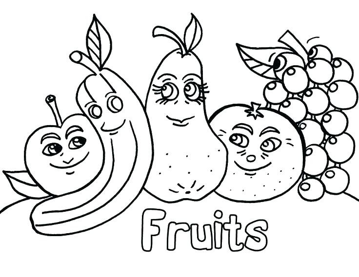 Fruits And Vegetables Coloring Pages At Getcolorings Free