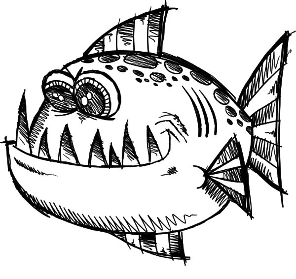 Funny Fish Coloring Pages at GetColorings.com | Free printable