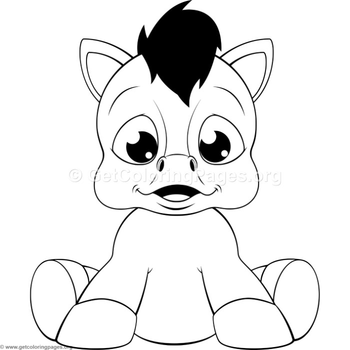 Funny Horse Coloring Pages at Free printable