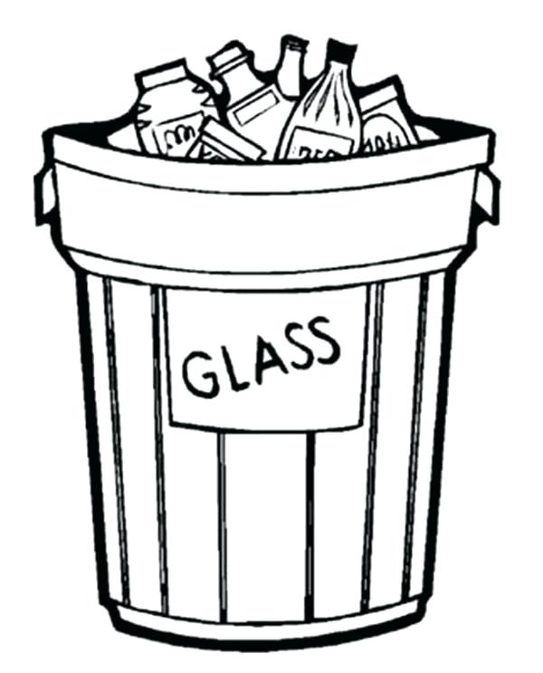 Garbage Can Coloring Page at Free printable