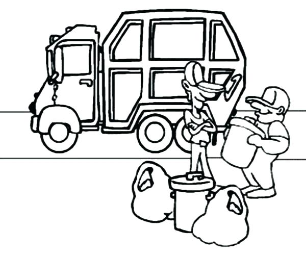 Garbage Truck Coloring Page At GetColorings Free Printable 
