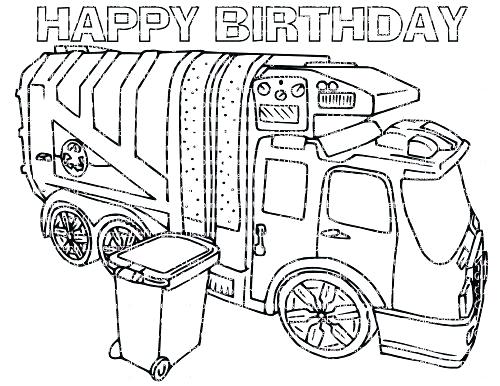 Garbage Truck Coloring Page At GetColorings Free Printable 