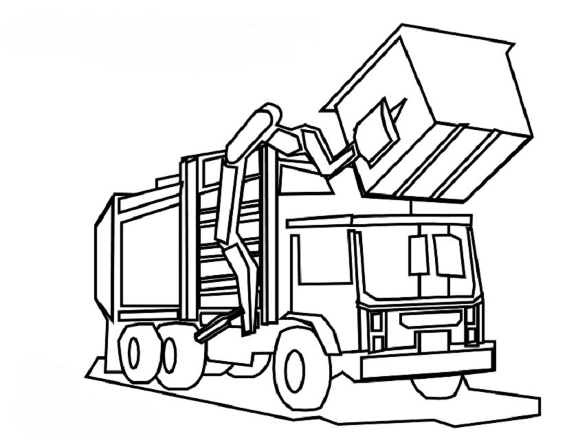 Garbage Truck Coloring Page At GetColorings Free Printable 
