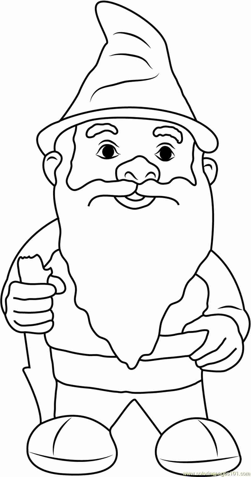 Garden Gnome Coloring Pages at Free printable