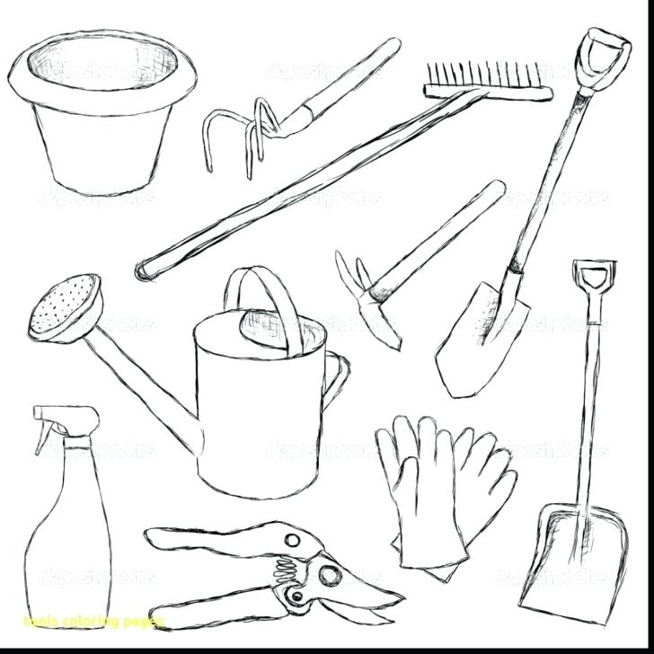Free Printable Garden Tools Coloring Pages