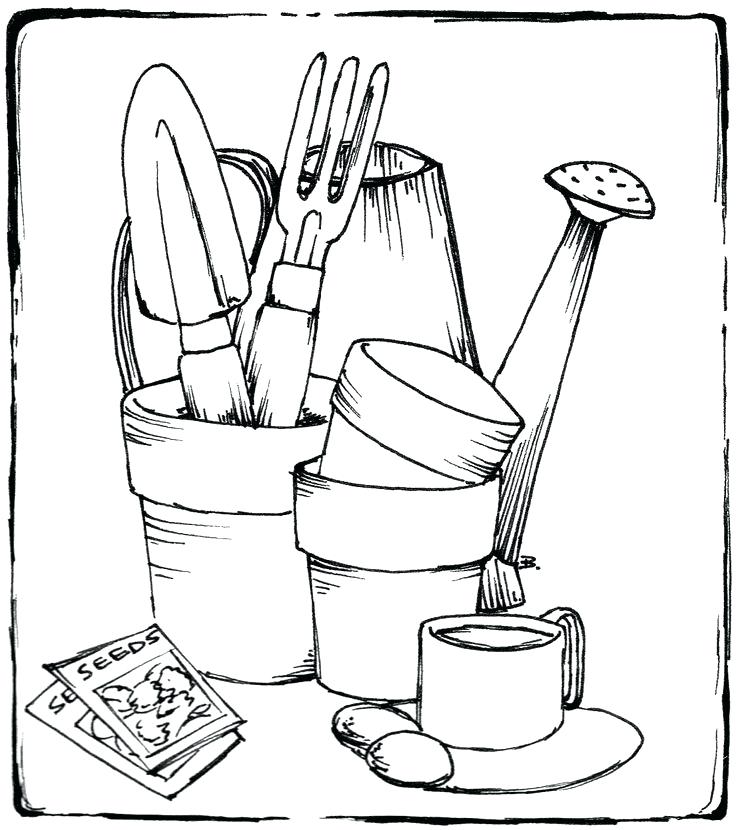 Gardening Tools Coloring Pages at GetColorings.com | Free printable