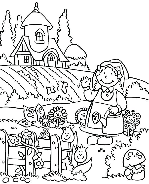 Gardening Tools Coloring Pages at GetColoringscom Free