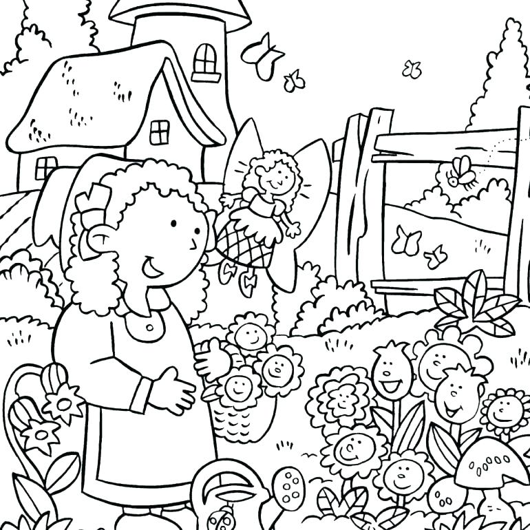Garden Tools Coloring Pages : Gardening Tools Coloring Pages at