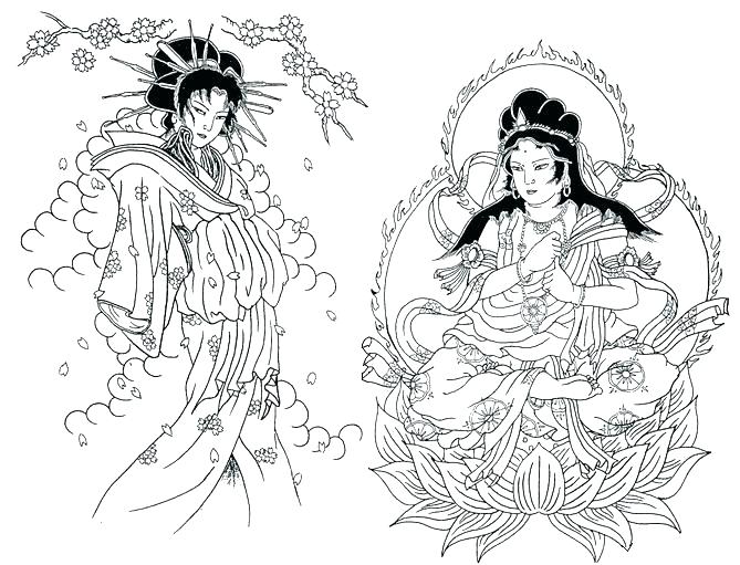 Geisha Coloring Pages at GetColorings.com | Free printable colorings