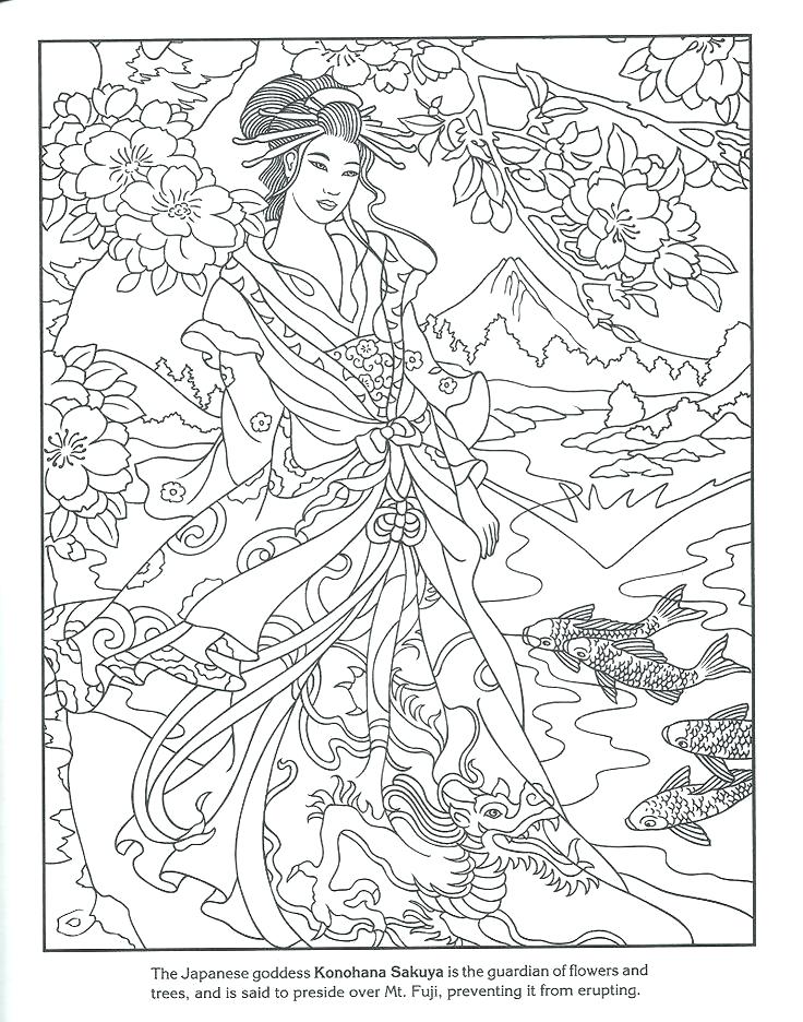 Geisha Coloring Pages at GetColorings.com | Free printable ...