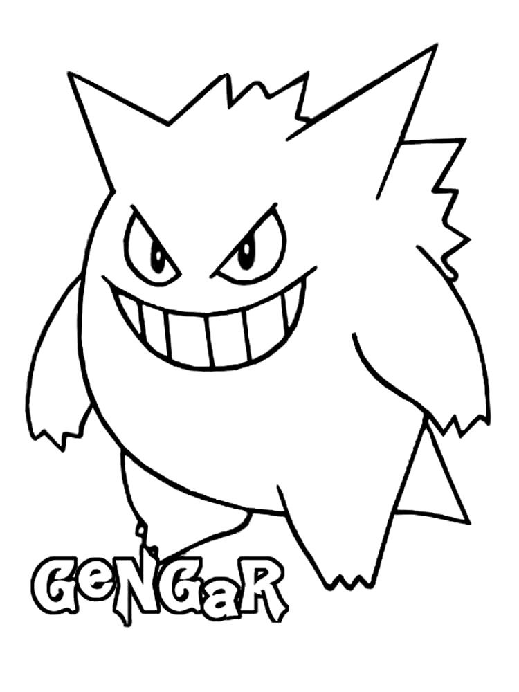 Gengar Coloring Pages At Free Printable Colorings Images And Photos Finder