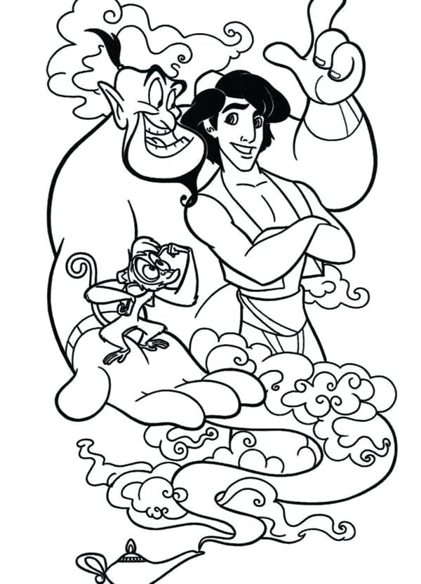 Genie Coloring Pages Printable Free