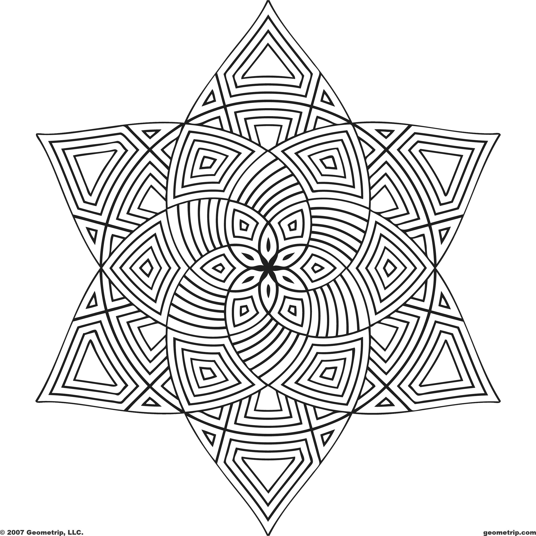 Geometric Coloring Pages For Adults To Print at GetColorings.com | Free