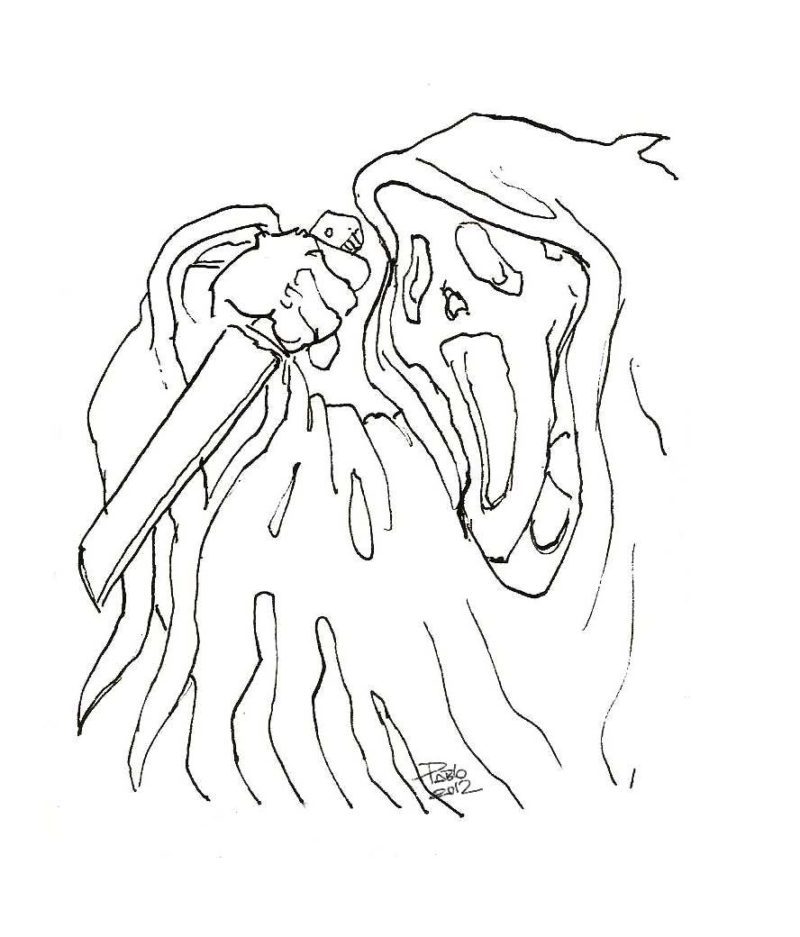 Ghost Face Coloring Pages At GetColorings Free Printable 