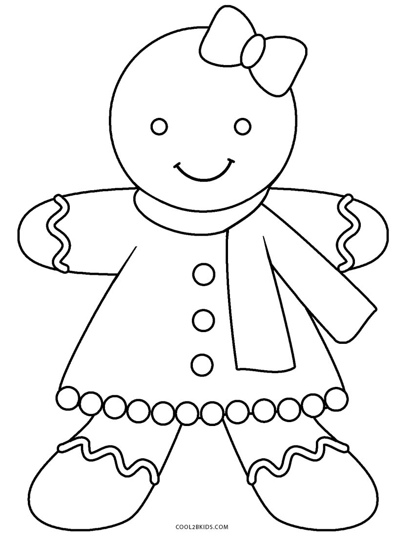 Gingerbread Cookie Coloring Page At GetColorings Free Printable 