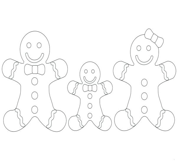 Gingerbread Family Coloring Pages at GetColorings.com | Free printable