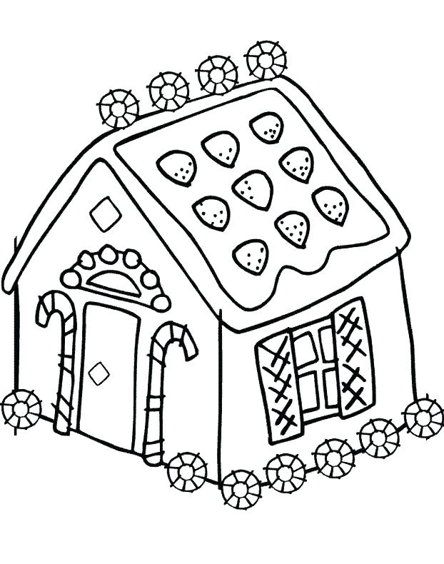 Gingerbread House Candy Coloring Pages at GetColorings.com | Free