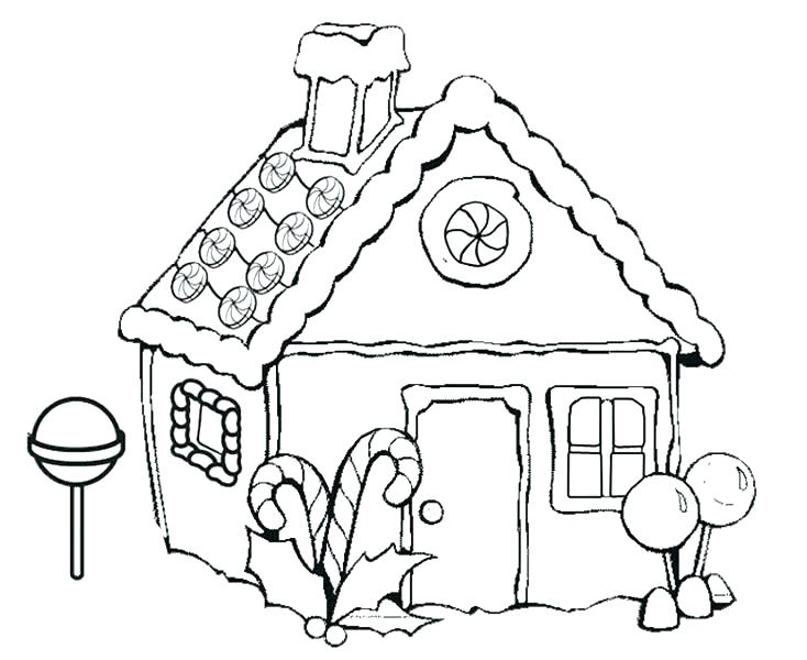 Gingerbread House Candy Coloring Pages at GetColorings.com | Free