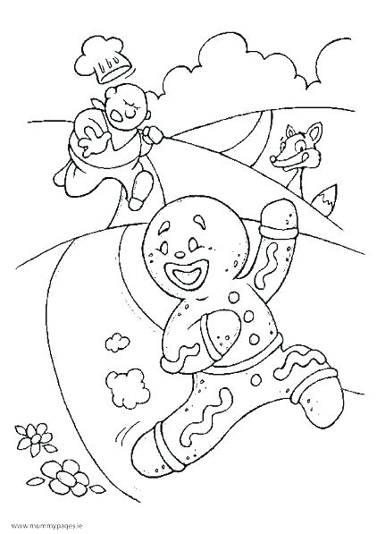 422x597 Coloring Pages Gingerbread Man House Page