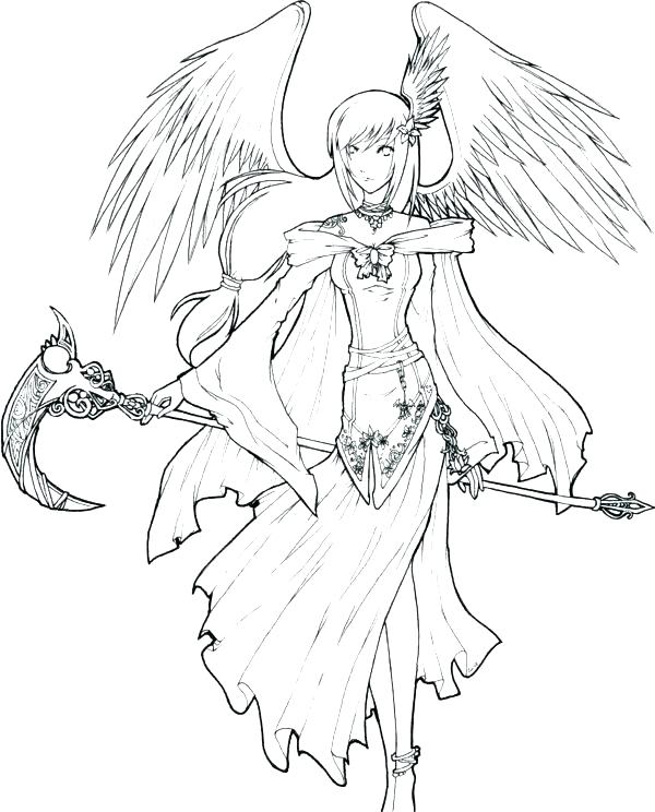 Girl Angel Coloring Pages at GetColorings.com   Free printable ...