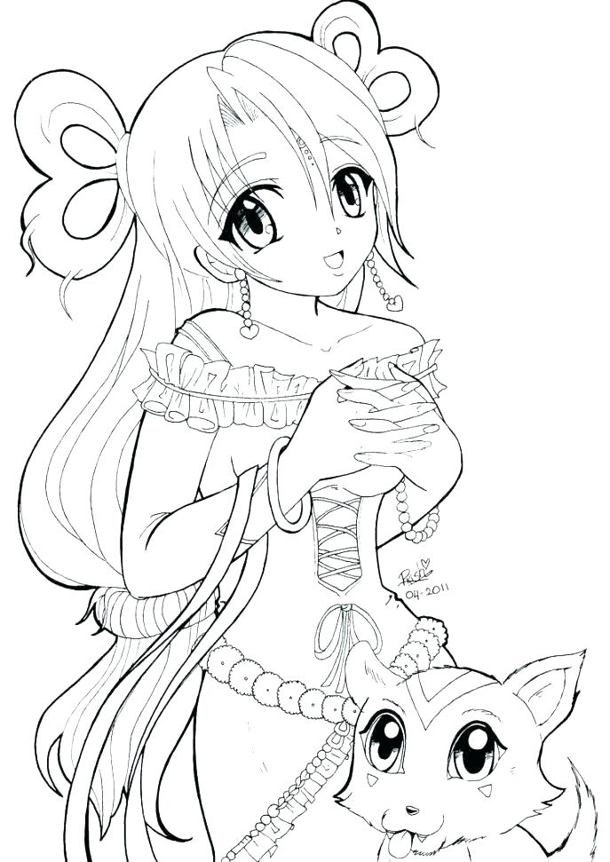Coloring Pages Of Anime Elf : Attractive Elf Girl coloring page | Free