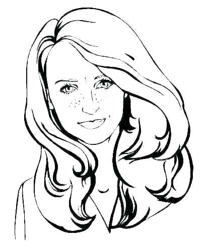 Girl Face Coloring Pages at GetColorings.com | Free printable colorings