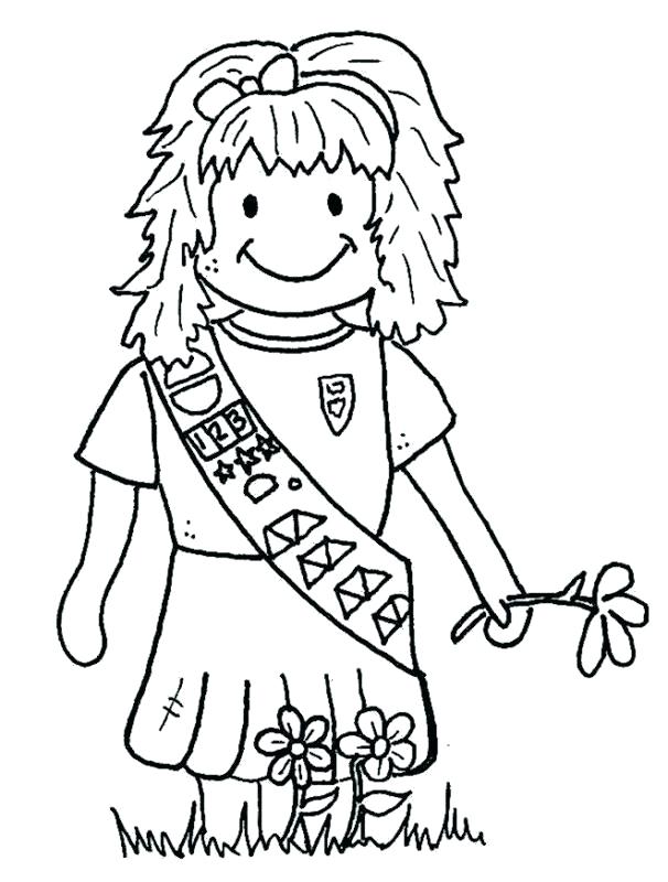 Girl Scout Brownie Coloring Pages At Getcolorings Free Printable