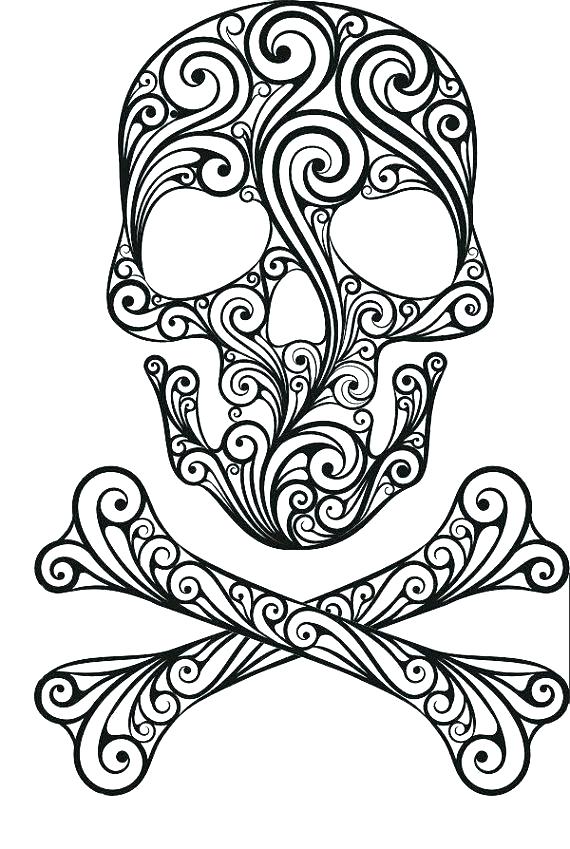 Girl Sugar Skull Coloring Pages at Free printable