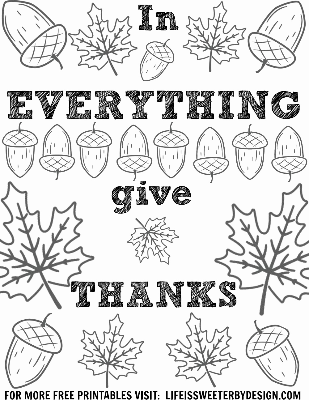 Giving Thanks Coloring Page Coloring Pages