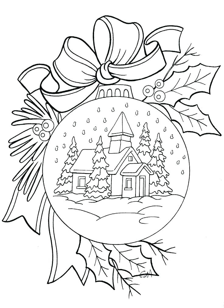 Snow Globe Pages For Adults Coloring Pages