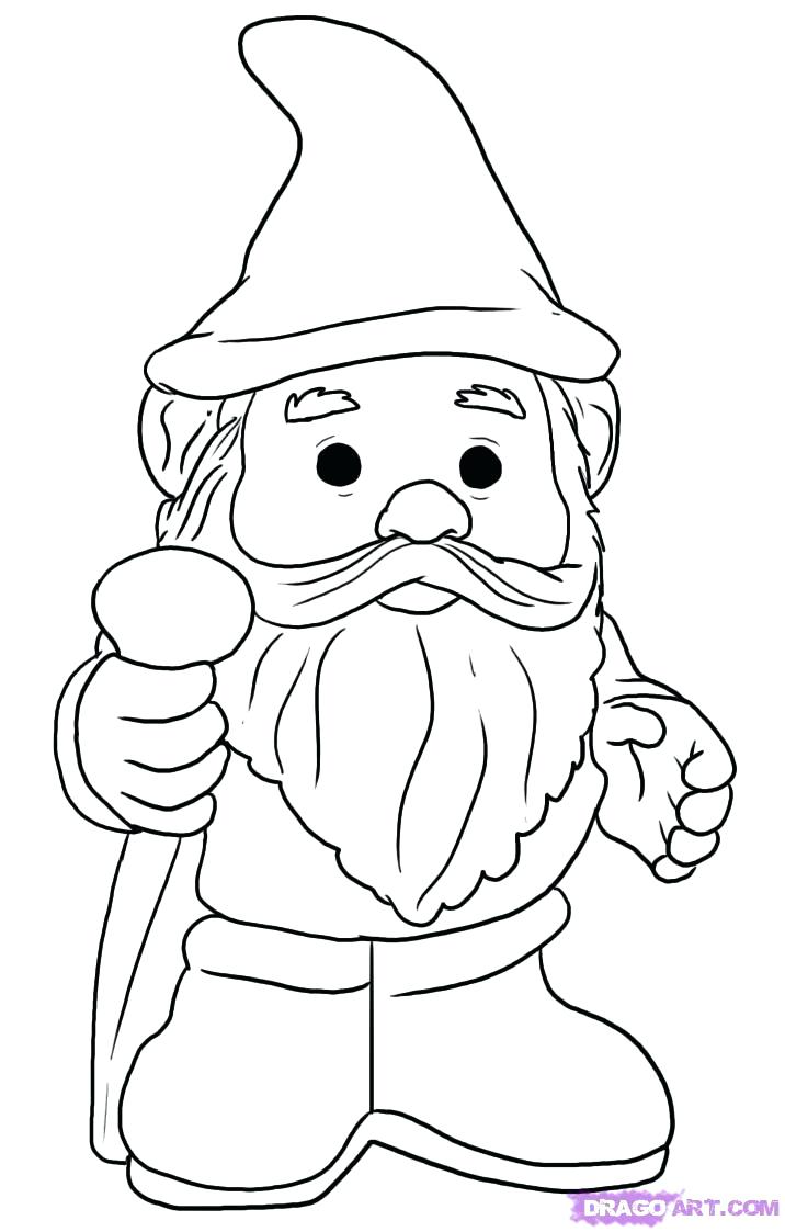Gnome Coloring Pages Printable at Free printable