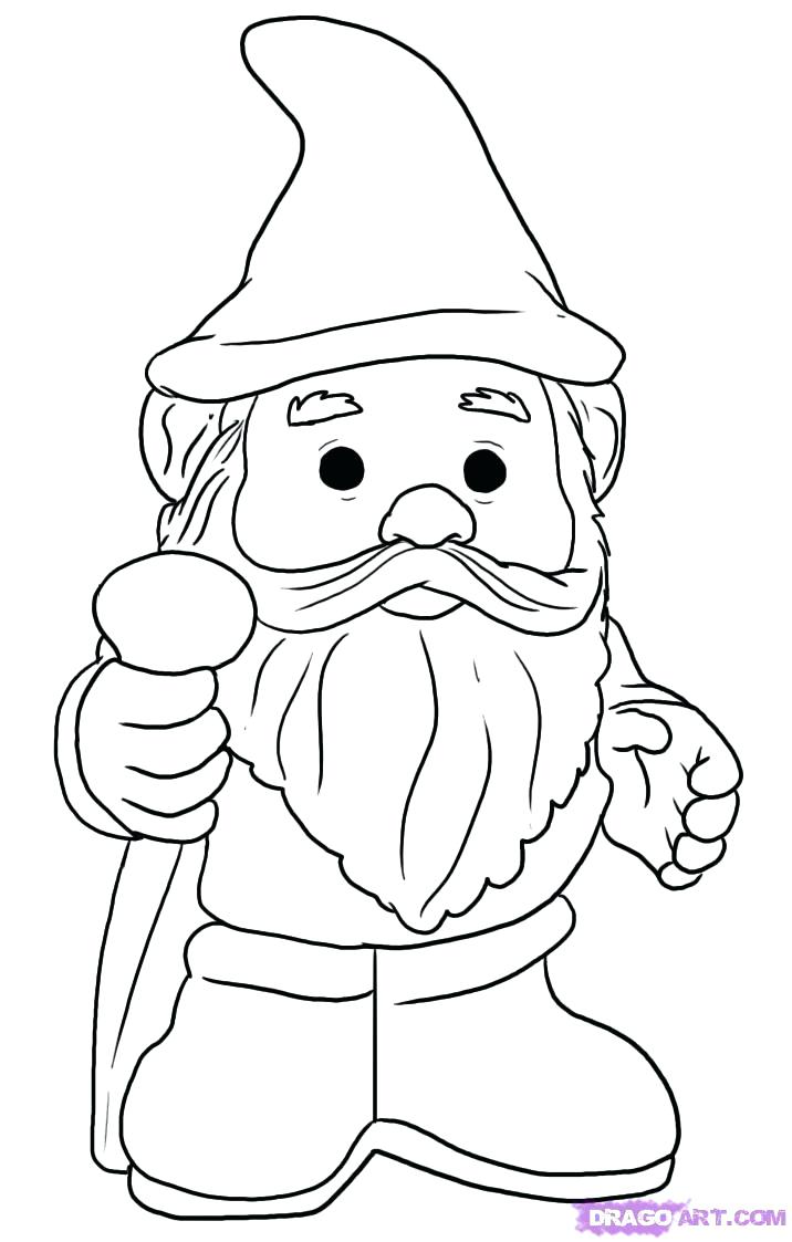 Garden Gnome Silohet Drawing