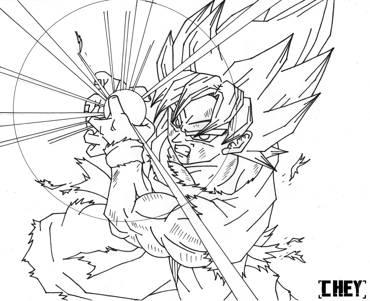 Goku Ssj Coloring Pages at Free printable colorings