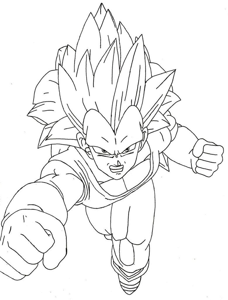 Goku Ssj3 Coloring Pages at GetColorings.com | Free printable colorings