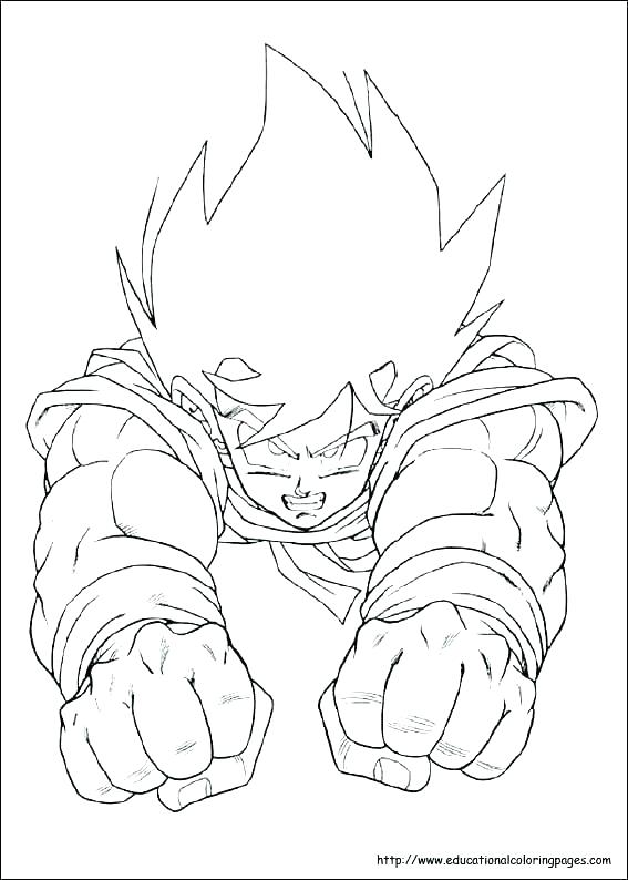 567x794 Goku Coloring Page Pages Printable Awesome Dragon Ball Z