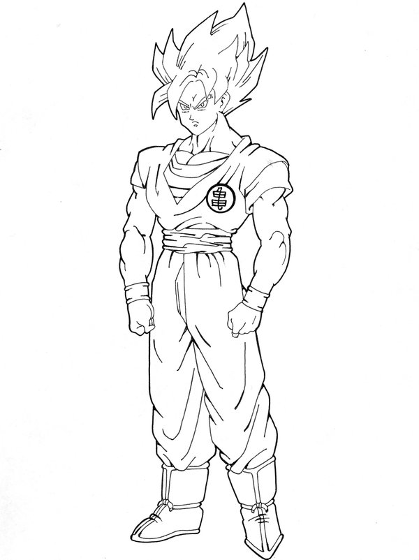 Goku Super Saiyan 2 Coloring Pages at GetColorings.com | Free printable