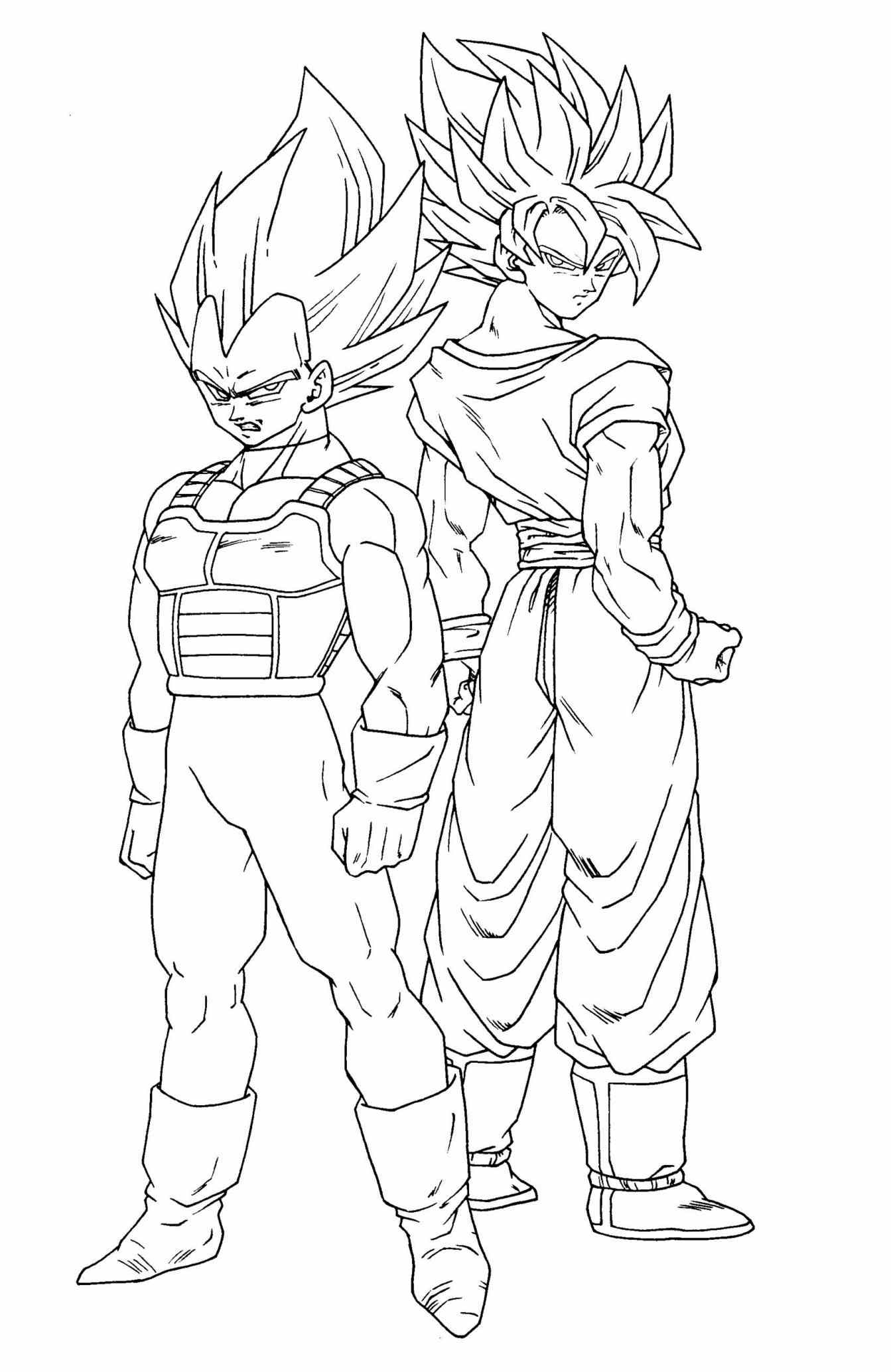 Goku Super Saiyan 3 Coloring Pages at GetColorings.com | Free printable