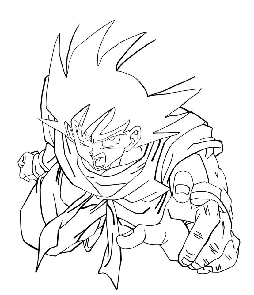 Goku Super Saiyan Coloring Pages At GetColorings Free Printable