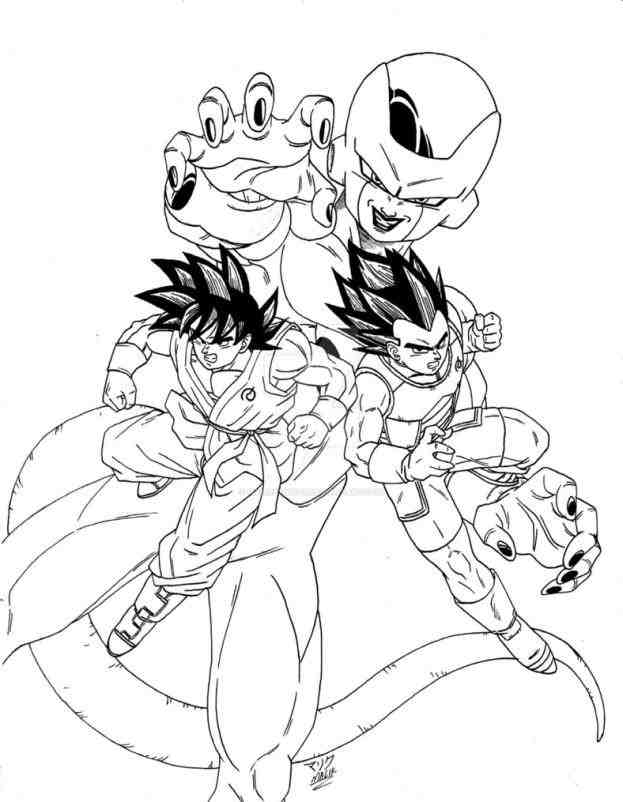 Goku And Vegeta Coloring Pages Coloring Home Vegeta And Goku Coloring 