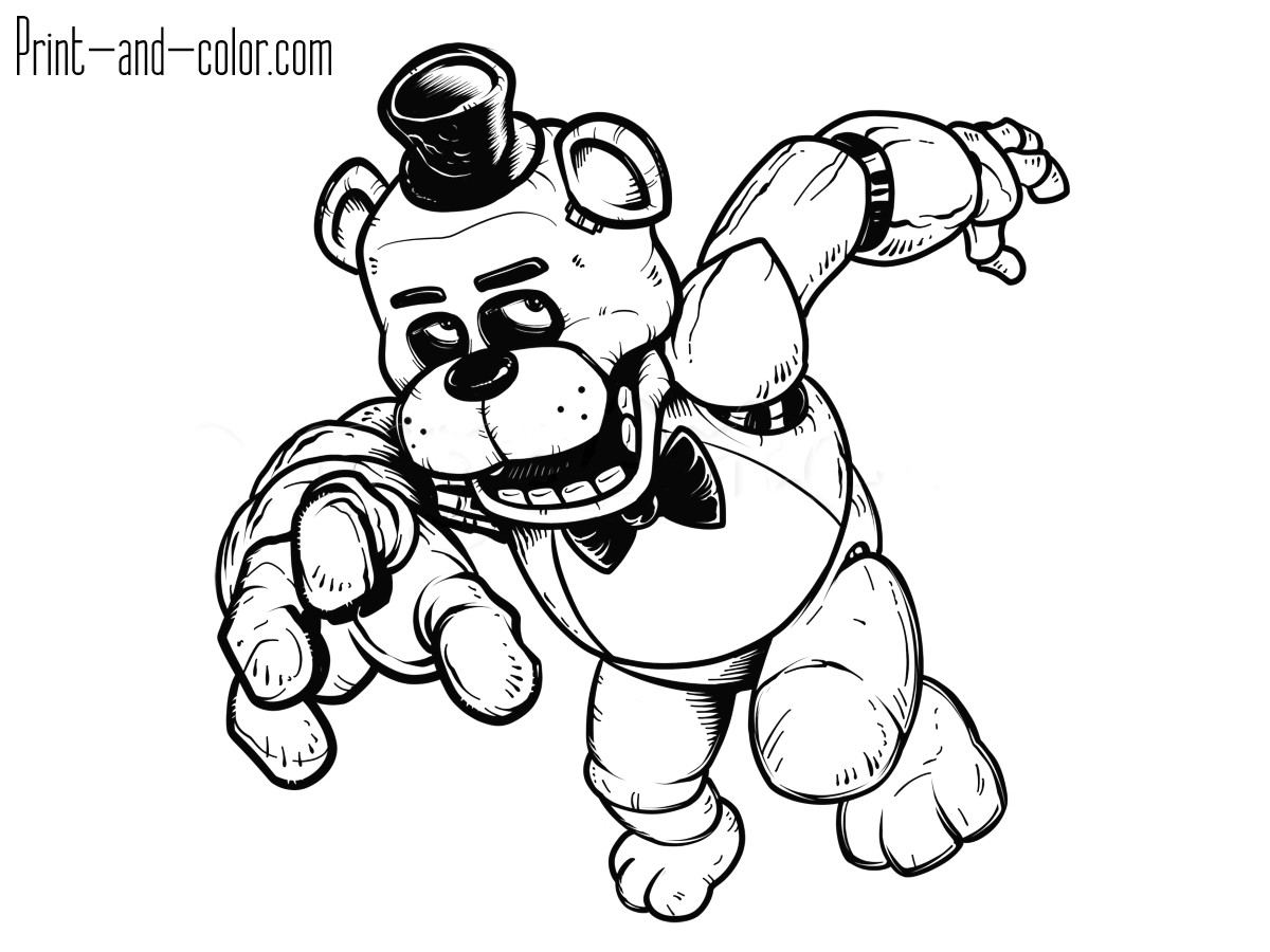 Golden Freddy Coloring Pages at GetColorings.com | Free ...
