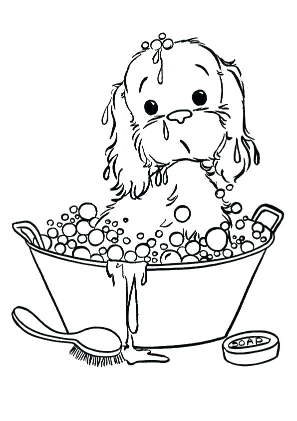 Golden Retriever Puppy Coloring Pages at GetColorings.com | Free